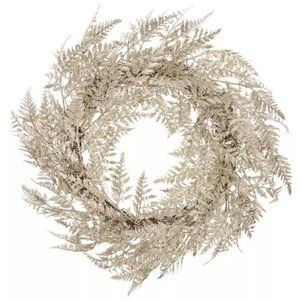 Champagne Glitter Fern Wreath